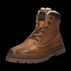 Leder Schnürstiefel cognac