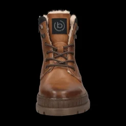 Leder Schnürstiefel cognac