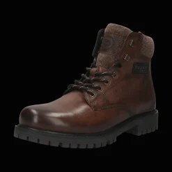 Leder Schnürstiefel dunkelbraun
