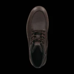 Leder Schnürstiefel dunkelbraun