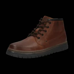 Leder Schnürstiefel dunkelbraun
