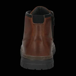 Leder Schnürstiefel dunkelbraun