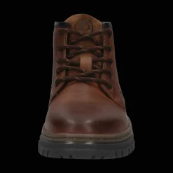 Leder Schnürstiefel dunkelbraun