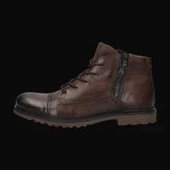 Leder Schnürstiefel dunkelbraun