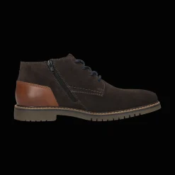 Leder Schnürstiefel dunkelgrau