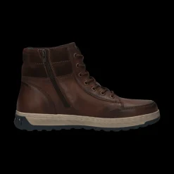 Leder Schnürstiefel dunkelbraun