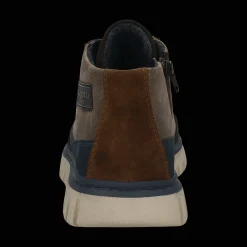 Leder Schnürstiefel dunkelbraun