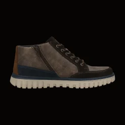 Leder Schnürstiefel dunkelbraun