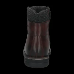 Leder Schnürstiefel dunkelrot