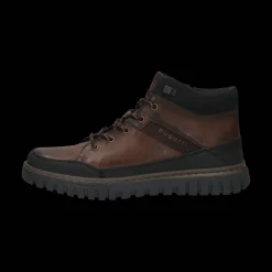 Leder Schnürstiefel dunkelbraun