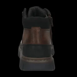 Leder Schnürstiefel dunkelbraun