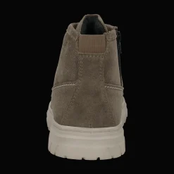 Leder Schnürstiefel Sand