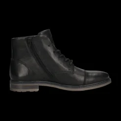 Leder Schnürstiefel schwarz
