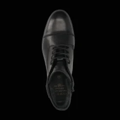 Leder Schnürstiefel schwarz