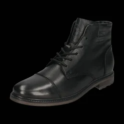 Leder Schnürstiefel schwarz