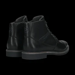Leder Schnürstiefel schwarz