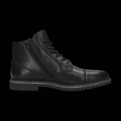 Leder Schnürstiefel schwarz