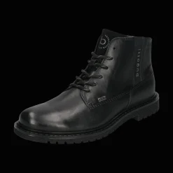 Leder Schnürstiefel schwarz