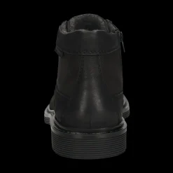 Leder Schnürstiefel schwarz