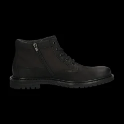 Leder Schnürstiefel schwarz