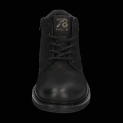 Leder Schnürstiefel schwarz