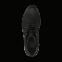 Leder Schnürstiefel schwarz