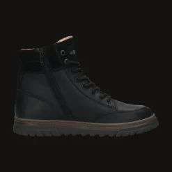 Leder Schnürstiefel schwarz