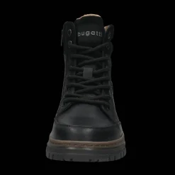 Leder Schnürstiefel schwarz