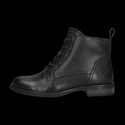 Leder Schnürstiefel schwarz