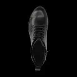 Leder Schnürstiefel schwarz