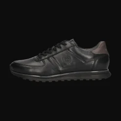 Leder Sneaker schwarz