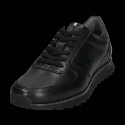 Leder Sneaker schwarz