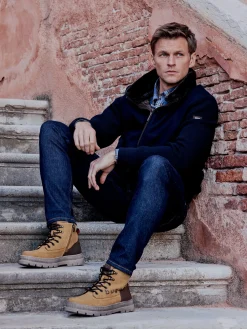 Schnürstiefel beige