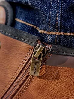 Schnürstiefel cognac