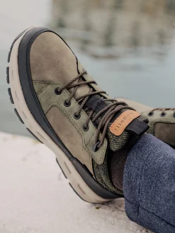 Schnürstiefel dunkelgrün