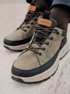Schnürstiefel dunkelgrün